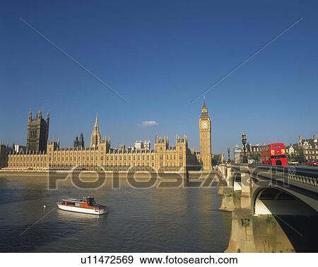 Stock Photo - Westminster Palace, England, Europe, Front View, Pan Focus. Fotosearch