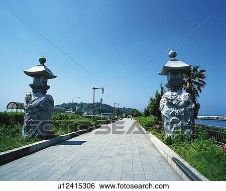 Enoshima Benten Bridge, Shonan, Kanagawa Prefecture, Japan, Front View, Pan Focus, Pan Focus View Large Photo Image Stock Photograph - Enoshima Benten Bridge, Shonan, Kanagawa Prefecture, Japan, Front View, Pan Focus, Pan Focus. Fotosearch