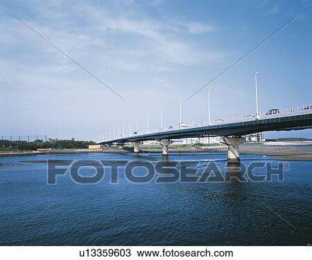 Shonan Bridge, Shonan, Kanagawa Prefecture, Japan, Low Angle View, Pan Focus View Large Photo Image Stock Image - Shonan Bridge, Shonan, Kanagawa Prefecture, Japan, Low Angle View, Pan Focus. Fotosearch
