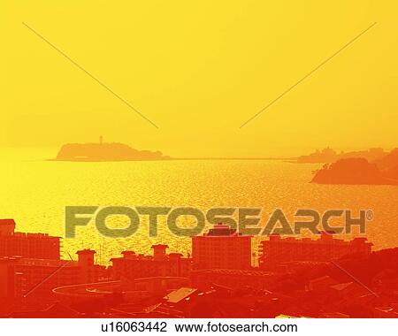 The View of Enoshima Island from Hiroyama Park, Shonan, Kanagawa Prefecture, Japan, High Angle View, Toned Image View Large Photo Image Stock Image - The View of Enoshima Island from Hiroyama Park, Shonan, Kanagawa Prefecture, Japan, High Angle View, Toned Image. Fotosearch
