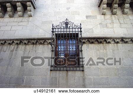 Stock Image - Spain, Castilla Leon, Avila, House, Building, Polentinos, Casa de los polentinos. Fotosearch