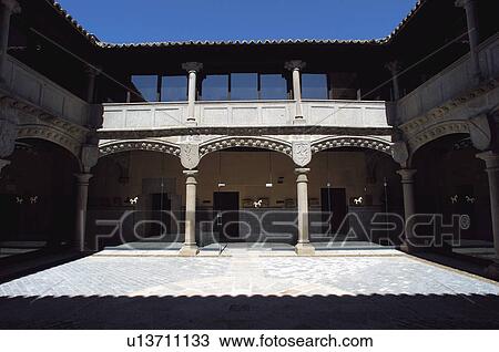 Stock Image - Spain, Castilla Leon, Avila, Stone, Turret, Los guzmanes turret, Torreon de los guzmanes. Fotosearch