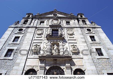 Stock Image - Spain, Castilla Leon, Avila, Stone, Church, St teresa, St teresa church. Fotosearch