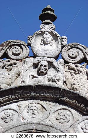 Stock Photo - Spain, Castilla Leon, Avila, Stone, Sculpture, Cathedral, xii century. Fotosearch