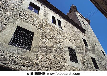 Stock Photo - Spain, Castilla Leon, Avila, Stone, Turret, Los guzmanes turret, Torreon de los guzmanes. Fotosearch