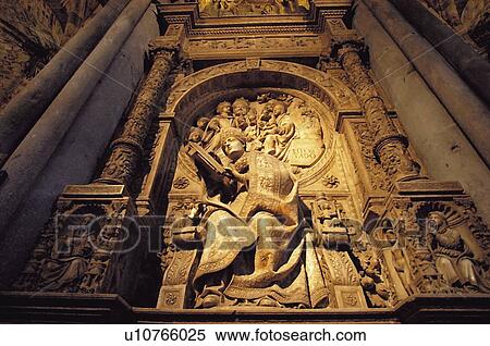 Spain, Castilla Leon, Avila, Stone, Cathedral, Gothic, Gate View Large Photo Image Stock Photography - Spain, Castilla Leon, Avila, Stone, Cathedral, Gothic, Gate. Fotosearch