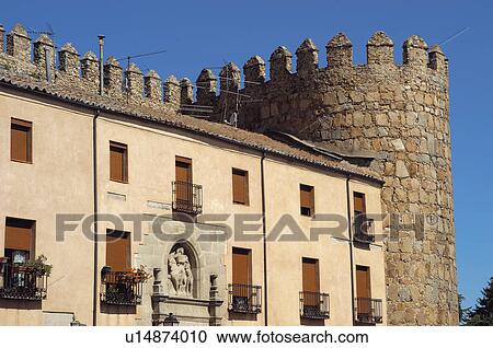 Spain, Castilla Leon, Avila, Wall, City wall, Stone, San segundo View Large Photo Image Stock Image - Spain, Castilla Leon, Avila, Wall, City wall, Stone, San segundo. Fotosearch