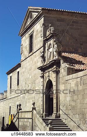 Spain, Castilla Leon, Avila, Wall, City wall, Stone, Cathedral View Large Photo Image Stock Image - Spain, Castilla Leon, Avila, Wall, City wall, Stone, Cathedral. Fotosearch