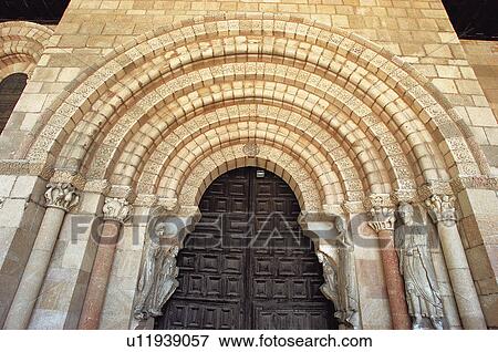 Stock Photo - Spain, Castilla Leon, Avila, Wall, Entrance, Arch, Gate. Fotosearch