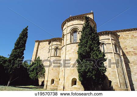Spain, Castilla Leon, Avila, Wall, Cypress, Cypresses, Tree View Large Photo Image Stock Photo - Spain, Castilla Leon, Avila, Wall, Cypress, Cypresses, Tree. Fotosearch
