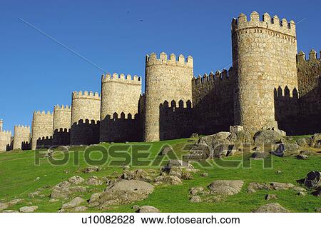 Stock Photo - Spanish city wall. Fotosearch