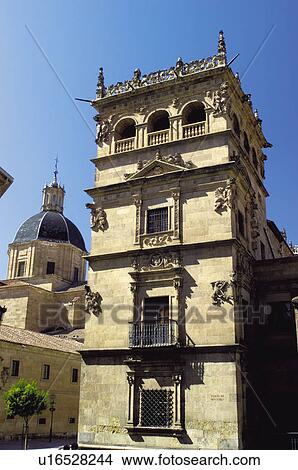 Picture - Spain, Castilla Leon, Salamanca, Architecture, Cypress, Cypresses, Art. Fotosearch