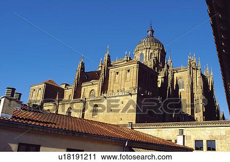 Spain, Castilla Leon, Salamanca, Architecture, Cathedral, Tower, Bell tower View Large Photo Image Stock Image - Spain, Castilla Leon, Salamanca, Architecture, Cathedral, Tower, Bell tower. Fotosearch