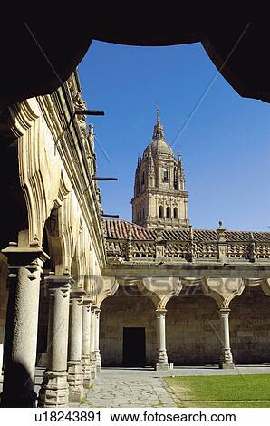 Stock Image - Spain, Castilla Leon, Salamanca, Architecture, Arch, Arches, Column. Fotosearch