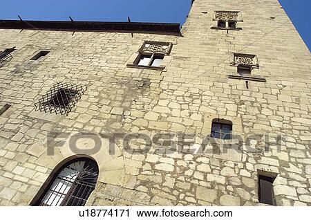 Stock Image - Spain, Castilla Leon, Salamanca, Architecture, Art, Window, Windows. Fotosearch