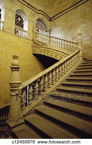 Spain, Castilla Leon, Salamanca, Building, Interior, Stair, Stairs View Large Photo Image Stock Photo - Spain, Castilla Leon, Salamanca, Building, Interior, Stair, Stairs. Fotosearch