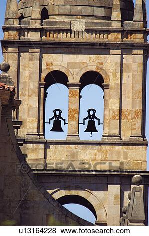 Stock Photo - Spain, Castilla Leon, Salamanca, Architecture, Monument, Cathedral, Bell tower. Fotosearch