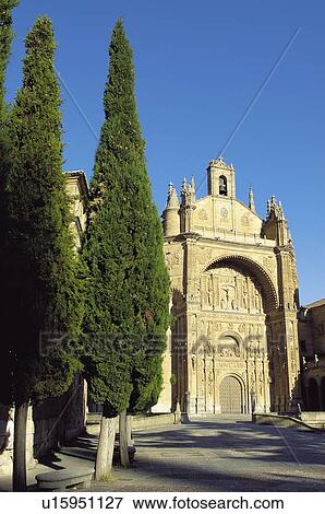 Stock Photo - Spain, Castilla Leon, Salamanca, Church, Architecture, Monument, Tower. Fotosearch