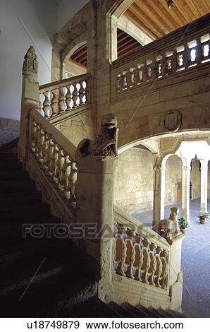 Spain, Castilla Leon, Salamanca, Building, Interior, Stair, Stairs View Large Photo Image Stock Photo - Spain, Castilla Leon, Salamanca, Building, Interior, Stair, Stairs. Fotosearch