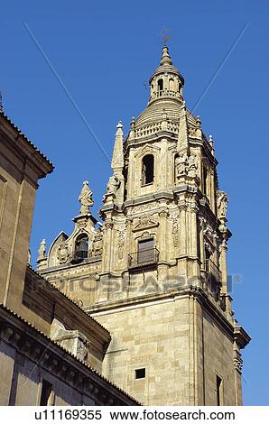 Stock Photography - Spain, Castilla Leon, Salamanca, Architecture, Monument, Cathedral, Bell tower. Fotosearch