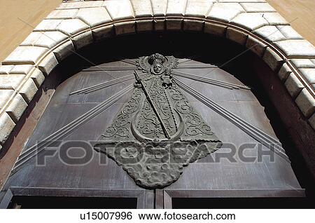 Stock Photograph - Spain, Castilla la mancha, Cuenca, Art, Arch, Door, Main entrance. Fotosearch