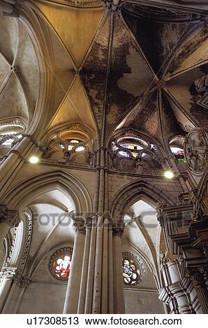 Stock Image - Spain, Castilla la mancha, Cuenca, Architecture, Art, Cathedral, Arch. Fotosearch