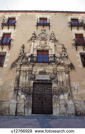 Stock Photo - Spain, Castilla la mancha, Cuenca, Architecture, Balcony, Architecture detail, Architecture details. Fotosearch