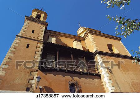 Stock Photo - Spain, Castilla la mancha, Cuenca, Building, Architecture, Art, Window. Fotosearch