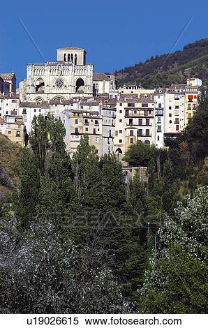 Stock Photography - Spain, Castilla la mancha, Cuenca, House, Houses, Building, Buildings. Fotosearch