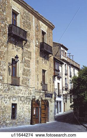Spain, Castilla la mancha, Toledo, City, Small street, Alley, Street View Large Photo Image Picture - Spain, Castilla la mancha, Toledo, City, Small street, Alley, Street. Fotosearch