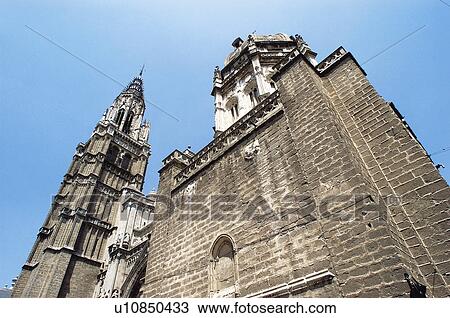 Spain, Castilla la mancha, Toledo, City, Architecture, Cathedral, Tower View Large Photo Image Stock Image - Spain, Castilla la mancha, Toledo, City, Architecture, Cathedral, Tower. Fotosearch