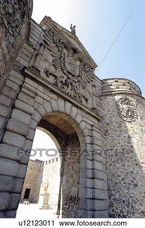 Stock Image - Spain, Castilla la mancha, Toledo, City, Architecture, Art, Arch. Fotosearch
