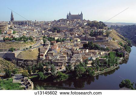 Spain, Castilla la mancha, Toledo, City, Building, Buildings, River View Large Photo Image Stock Image - Spain, Castilla la mancha, Toledo, City, Building, Buildings, River. Fotosearch