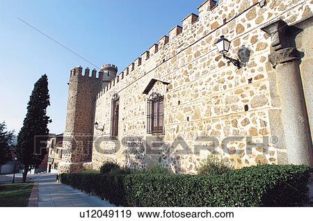 Stock Photo - Spain, Castilla la mancha, Toledo, City, Architecture, Castle, Tower. Fotosearch