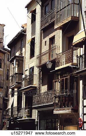 Spain, Castilla la mancha, Toledo, Building, Buildings, Street, Window View Large Photo Image Stock Photo - Spain, Castilla la mancha, Toledo, Building, Buildings, Street, Window. Fotosearch