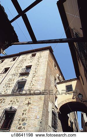 Stock Photo - Spain, Castilla la mancha, Toledo, City, Architecture, Window, Windows. Fotosearch