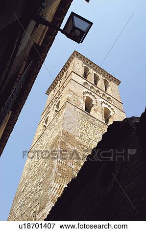 Stock Photo - Spain, Castilla la mancha, Toledo, City, Small street, Alley, Street. Fotosearch