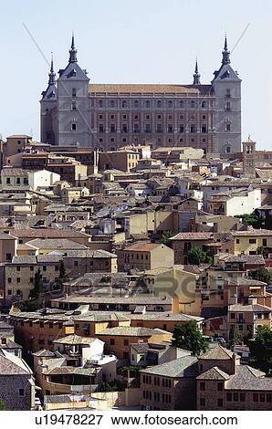 Stock Photo - Spain, Castilla la mancha, Toledo, City, Building, Buildings, View. Fotosearch