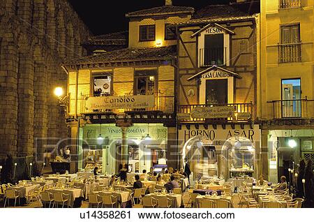 Castilla leon Segovia square View Large Photo Image Stock Image - Castilla leon Segovia square. Fotosearch