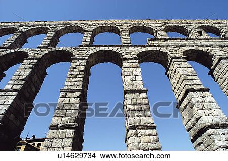 Picture - Spain, Castilla leon, Segovia, City, Monument, Aqueduct, Arch. Fotosearch