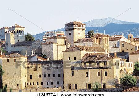 Stock Image - Spain, Castilla leon, Segovia, City, Tower, Towers, Building. Fotosearch