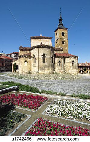 Stock Image - Spain, Castilla leon, Segovia, City, Monument, Architecture, Church. Fotosearch
