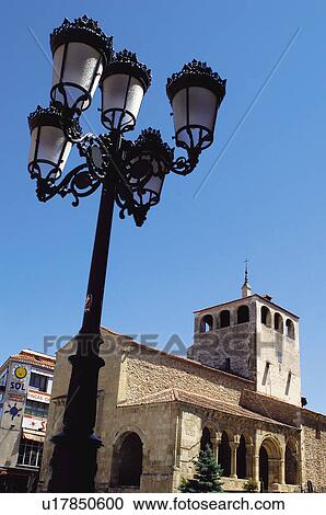 Stock Image - Spain, Castilla leon, Segovia, City, Street, Building, Buildings. Fotosearch