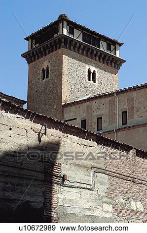 Spain, Castilla leon, Segovia, City, Architecture, Austere, Tower View Large Photo Image Stock Photo - Spain, Castilla leon, Segovia, City, Architecture, Austere, Tower. Fotosearch