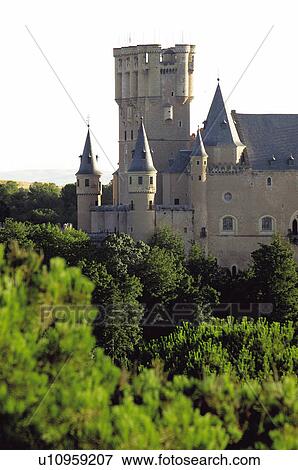 Spain, Castilla leon, Segovia, City, Tower, Towers, Castle View Large Photo Image Stock Photo - Spain, Castilla leon, Segovia, City, Tower, Towers, Castle. Fotosearch