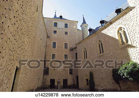 Stock Photo - Spain, Castilla leon, Segovia, City, Tower, Towers, Castle. Fotosearch
