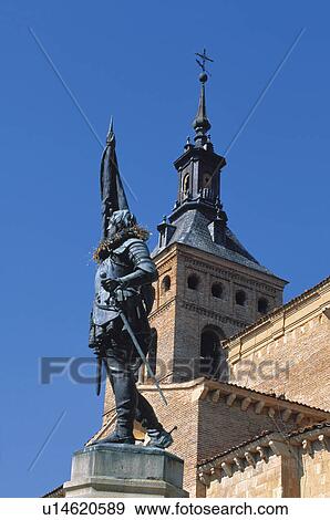 Spain, Castilla leon, Segovia, City, Architecture, Sculpture, Statue View Large Photo Image Stock Photo - Spain, Castilla leon, Segovia, City, Architecture, Sculpture, Statue. Fotosearch