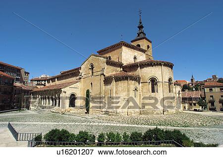 Spain, Castilla leon, Segovia, City, Monument, Architecture, Church View Large Photo Image Stock Photo - Spain, Castilla leon, Segovia, City, Monument, Architecture, Church. Fotosearch