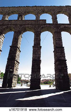 Spain, Castilla leon, Segovia, City, Monument, Aqueduct, Arch View Large Photo Image Stock Photo - Spain, Castilla leon, Segovia, City, Monument, Aqueduct, Arch. Fotosearch