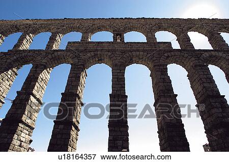 Spain, Castilla leon, Segovia, City, Monument, Aqueduct, Arch View Large Photo Image Stock Photo - Spain, Castilla leon, Segovia, City, Monument, Aqueduct, Arch. Fotosearch